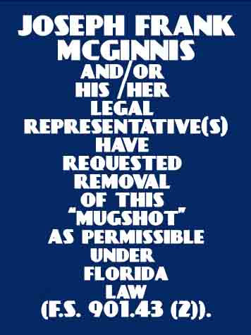  JOSEPH FRANK MCGINNIS Mugshot / County Arrests / Orange County Arrests