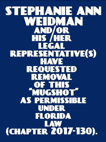  STEPHANIE ANN WEIDMAN Mugshot / County Arrests / Orange County Arrests