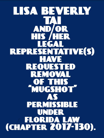  LISA BEVERLY TAI Mugshot / County Arrests / Orange County Arrests