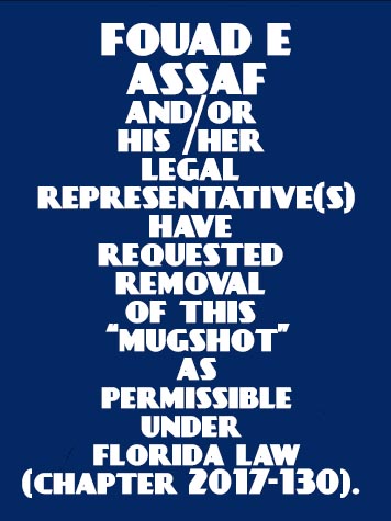  FOUAD E ASSAF Mugshot / County Arrests / Orange County Arrests