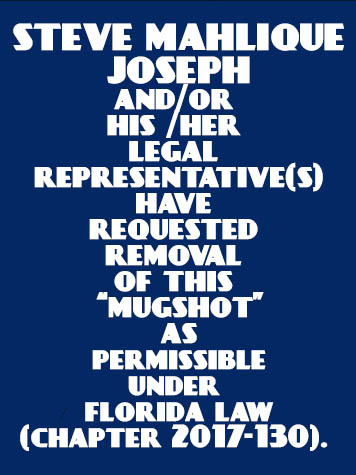  STEVE MAHLIQUE JOSEPH Mugshot / County Arrests / Orange County Arrests