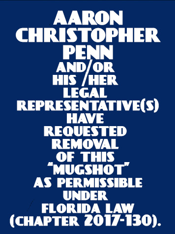  AARON CHRISTOPHER PENN Mugshot / County Arrests / Orange County Arrests