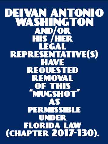  DEIVAN ANTONIO WASHINGTON Mugshot / County Arrests / Orange County Arrests