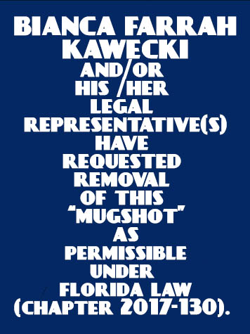  BIANCA FARRAH KAWECKI Mugshot / County Arrests / Orange County Arrests