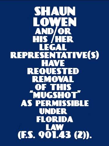  SHAUN LOWEN Mugshot / County Arrests / Orange County Arrests