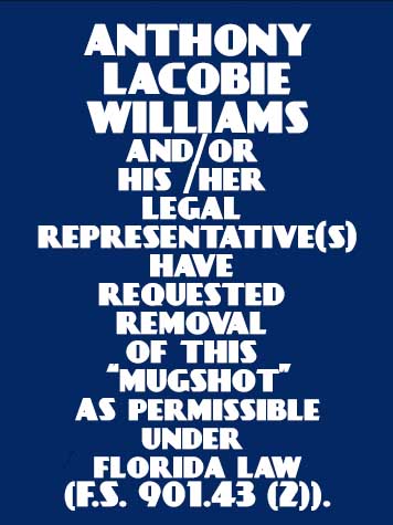  ANTHONY LACOBIE WILLIAMS Mugshot / County Arrests / Orange County Arrests