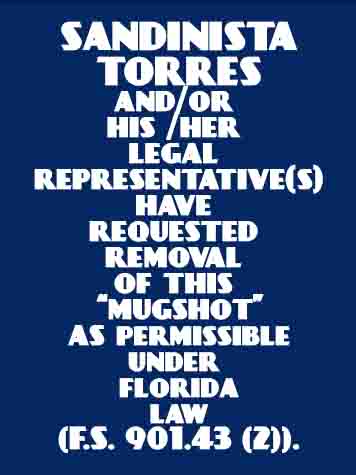  SANDINISTA TORRES Mugshot / County Arrests / Orange County Arrests