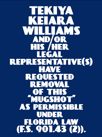  TEKIYA KEIARA WILLIAMS Mugshot / County Arrests / Orange County Arrests