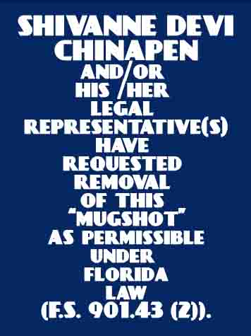  SHIVANNE DEVI CHINAPEN Mugshot / County Arrests / Orange County Arrests