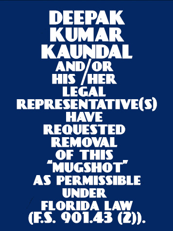  DEEPAK KUMAR KAUNDAL Mugshot / County Arrests / Orange County Arrests