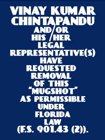  VINAY KUMAR CHINTAPANDU Mugshot / County Arrests / Orange County Arrests